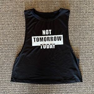Black sport tank top
